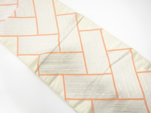 アンティーク　桧垣模様織り出し袋帯（材料）